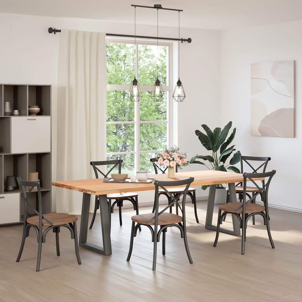 Gambe Tavolino Caffè a V 2 pz Antracite 50x(72-73)cm in Acciaio - homemem39