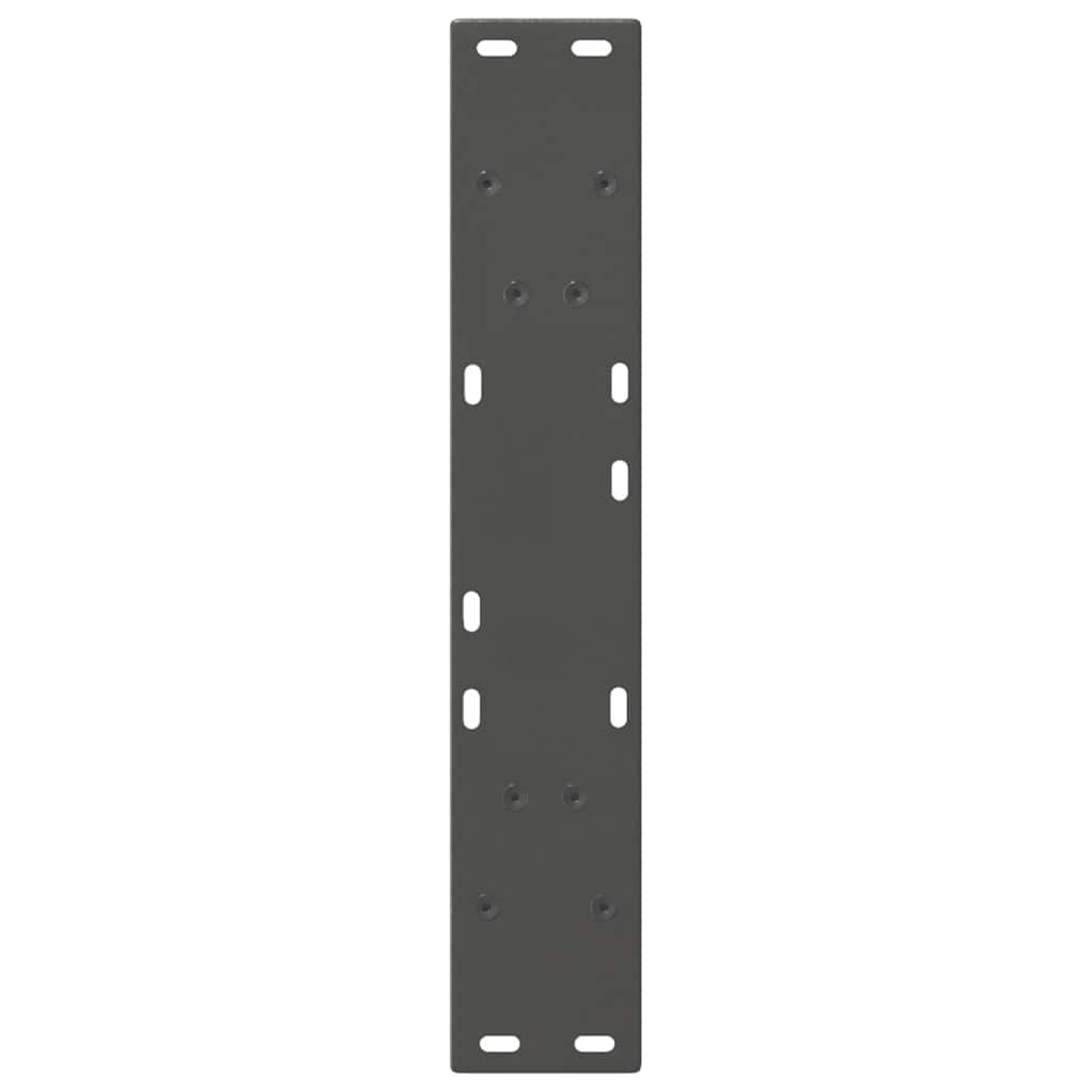Gambe Tavolino Caffè a V 2 pz Antracite 60x(72-73)cm in Acciaio