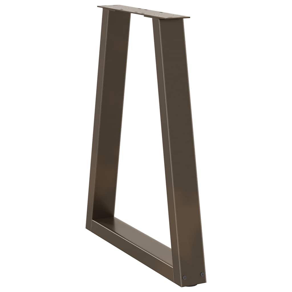 Gambe per Tavolo Pranzo a V 2pz Naturale 60x(72-73,3)cm Acciaio - homemem39