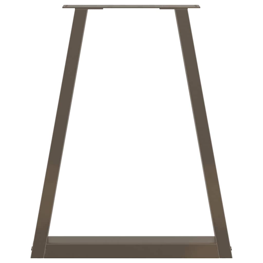 Gambe per Tavolo Pranzo a V 2pz Naturale 60x(72-73,3)cm Acciaio - homemem39