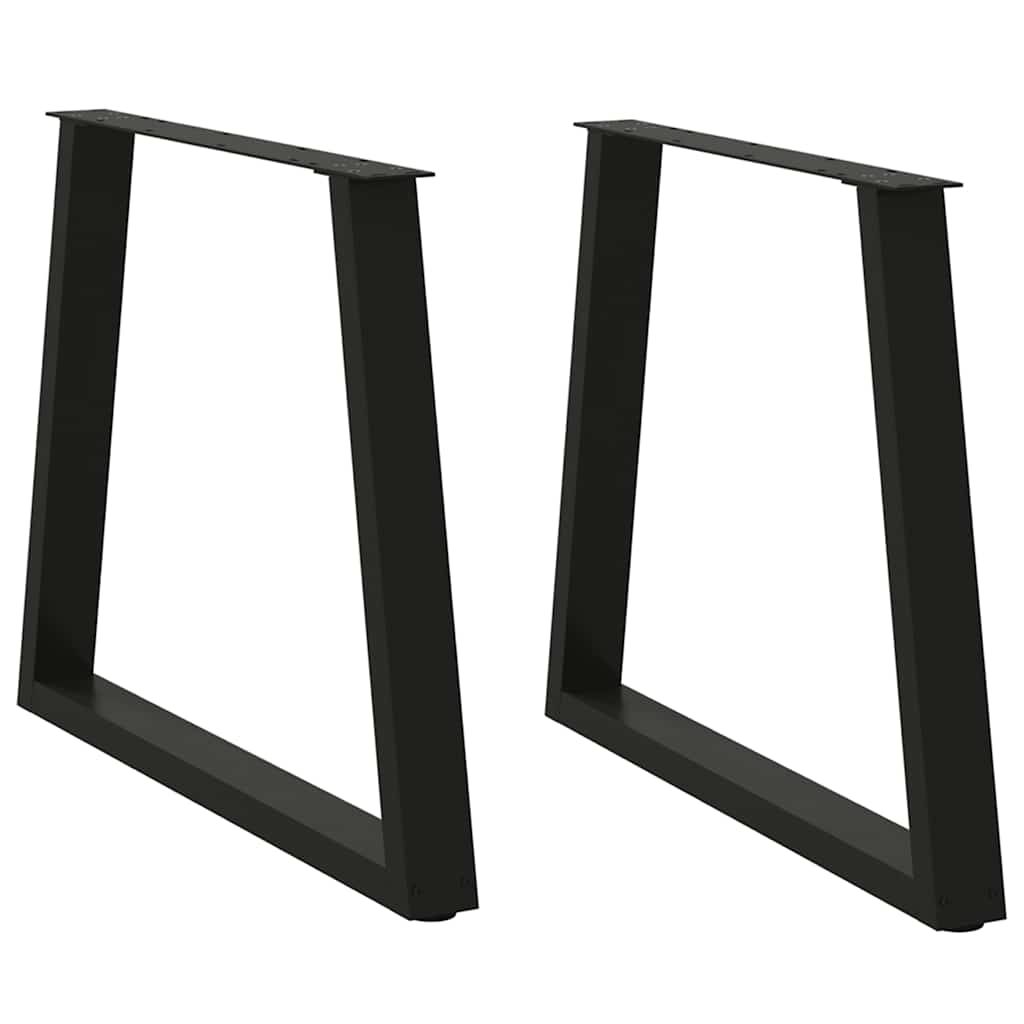 Gambe per Tavolo da Pranzo a V 2 pz Nero 70x(72-73,3)cm Acciaio - homemem39