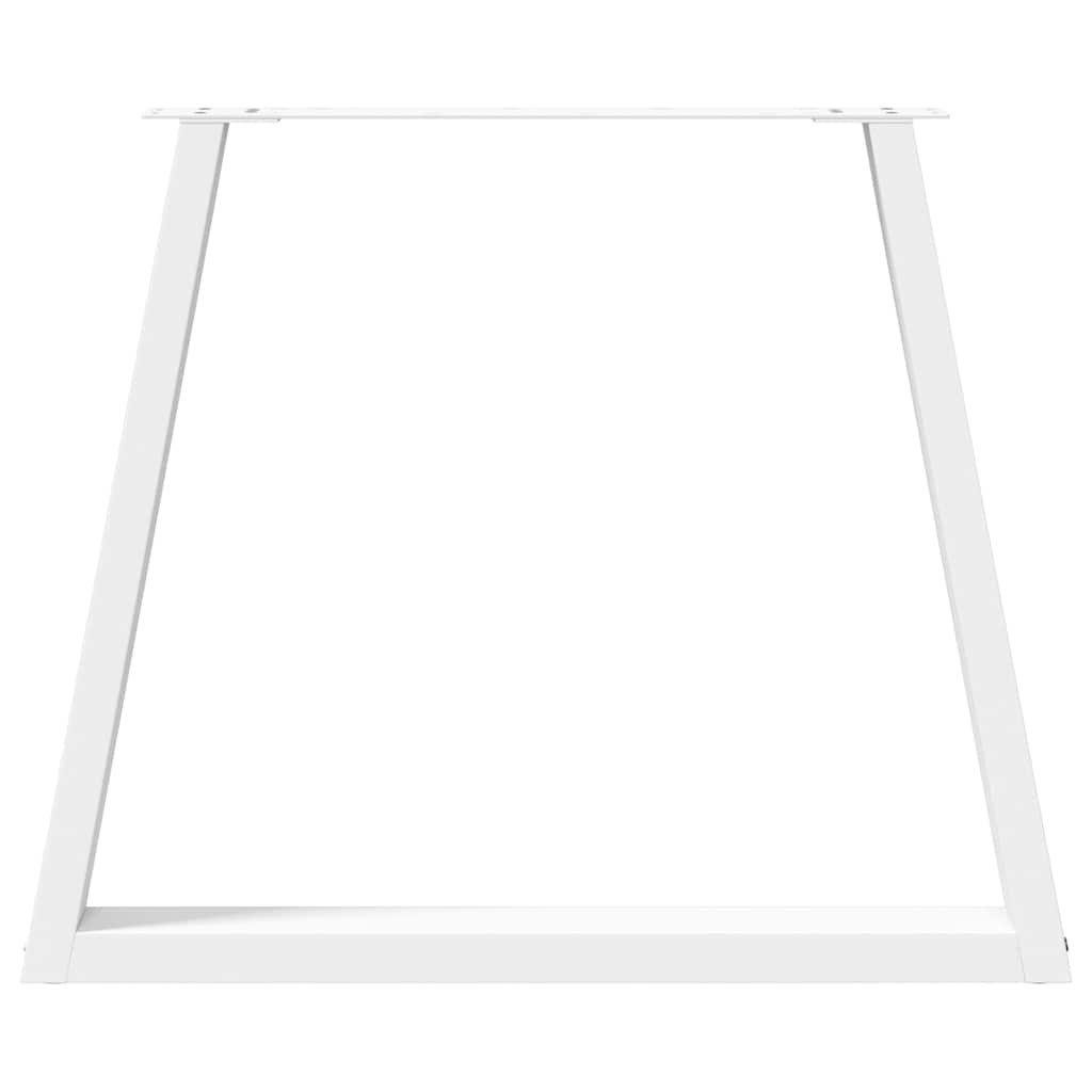 Gambe per Tavolo Pranzo a V 2 pz Bianco 70x(72-73,3)cm Acciaio - homemem39
