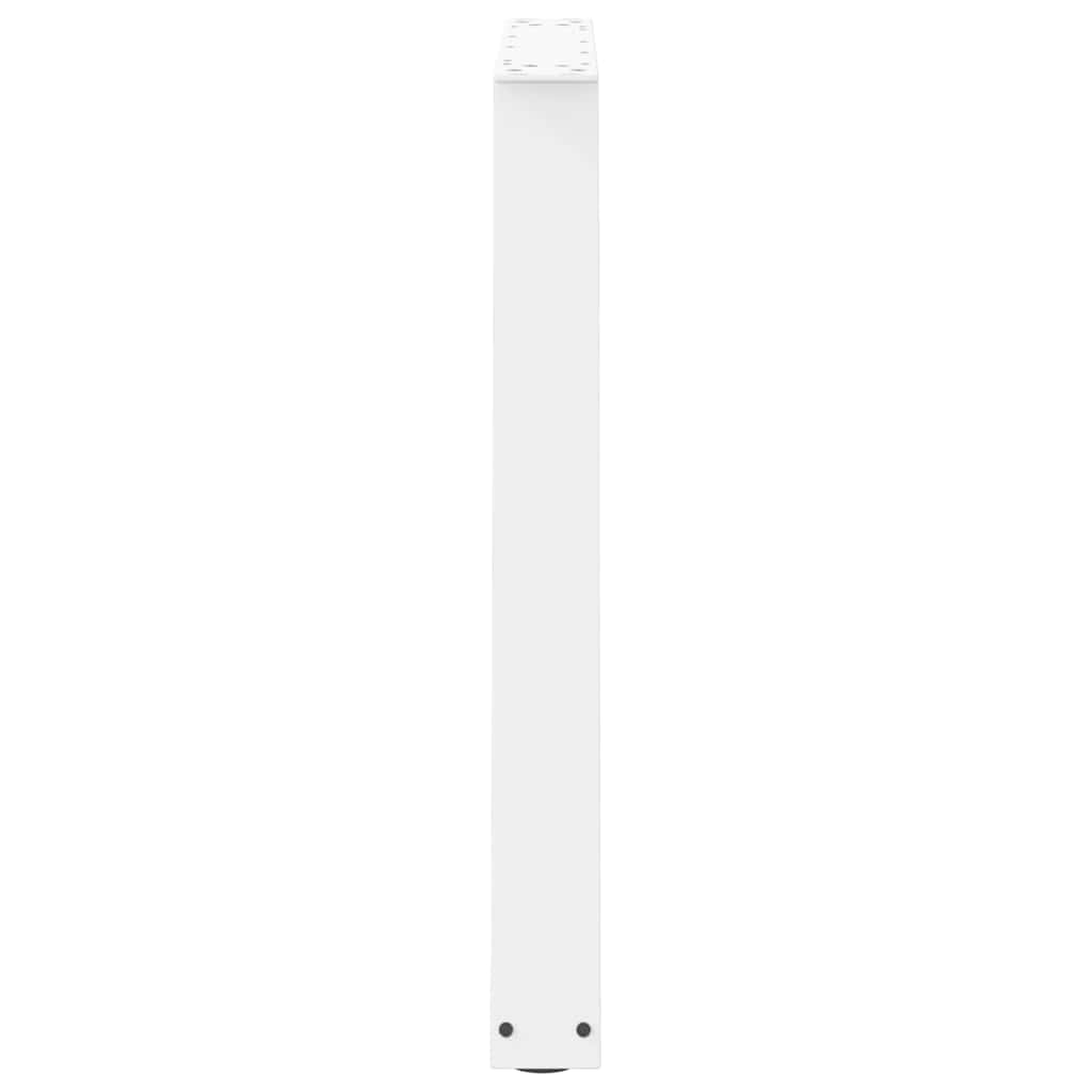 Gambe per Tavolo Pranzo a V 2 pz Bianco 70x(72-73,3)cm Acciaio - homemem39