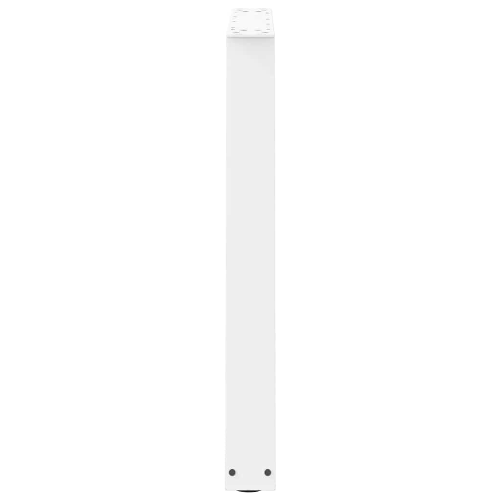 Gambe per Tavolo Pranzo a V 2 pz Bianco 80x(72-73,3)cm Acciaio - homemem39
