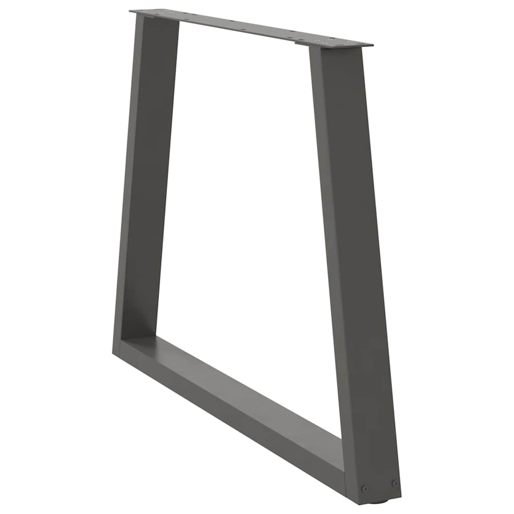 Gambe Tavolo Pranzo a V 2 pz Antracite 90x(72-73,3)cm Acciaio - homemem39