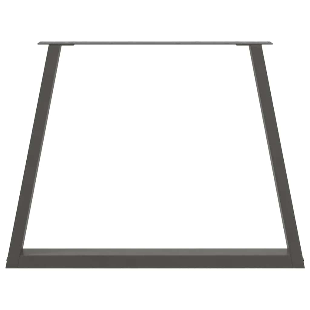 Gambe Tavolo Pranzo a V 2 pz Antracite 90x(72-73,3)cm Acciaio - homemem39