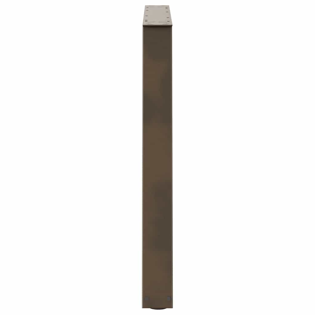 Gambe per Tavolo Pranzo a V 2pz Naturale 90x(72-73,3)cm Acciaio - homemem39