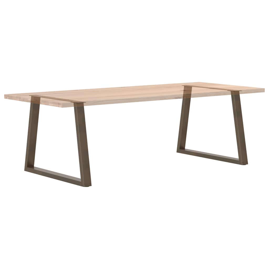Gambe per Tavolo Pranzo a V 2pz Naturale 90x(72-73,3)cm Acciaio - homemem39
