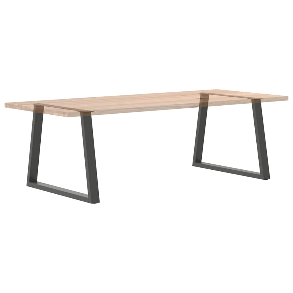 Gambe Tavolo Pranzo a V 2 pz Antracite 100x(72-73,3)cm Acciaio - homemem39