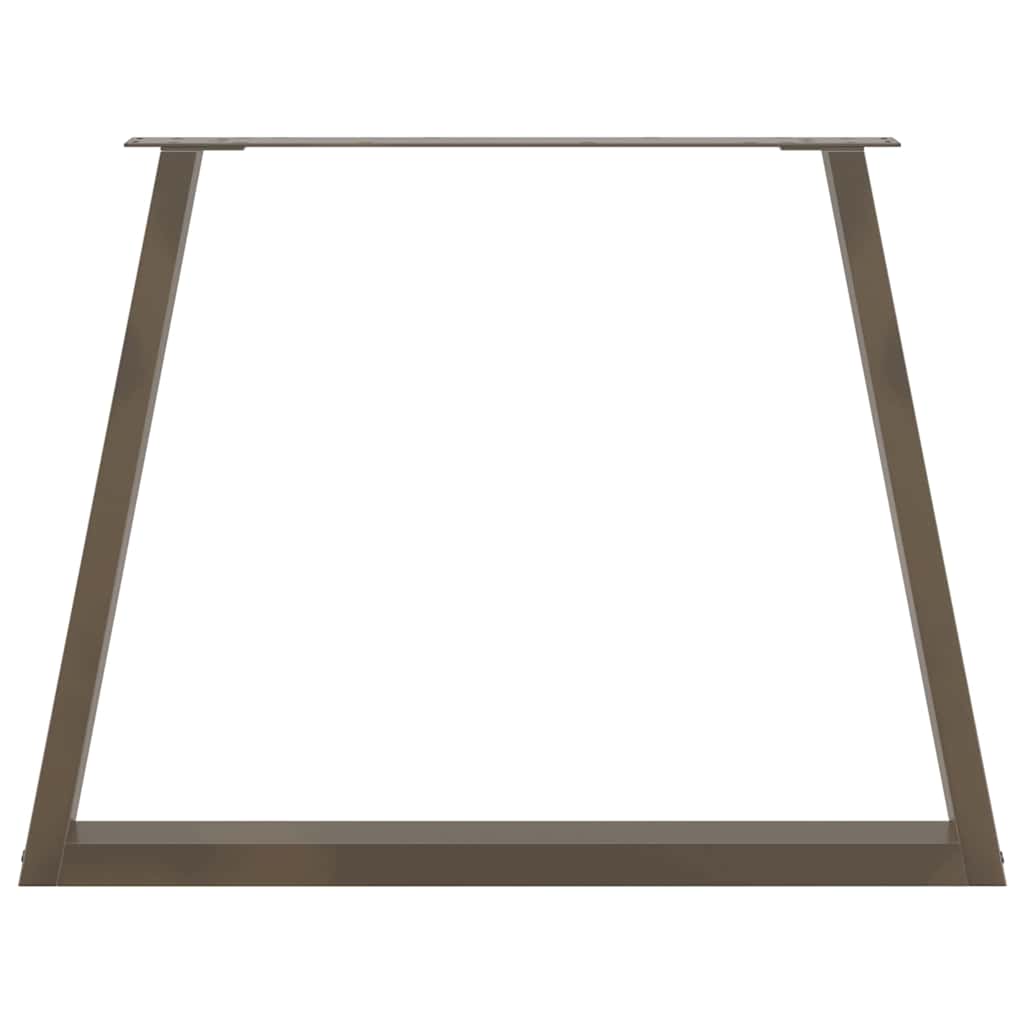 Gambe Tavolo Pranzo a V 2 pz Naturale 100x(72-73,3)cm Acciaio - homemem39