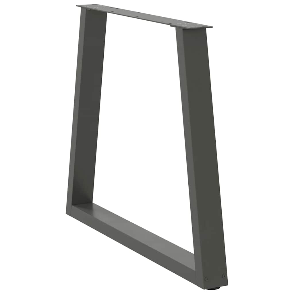 Gambe Tavolo Pranzo a V 3 pz Antracite 70x(72-73,3)cm Acciaio - homemem39