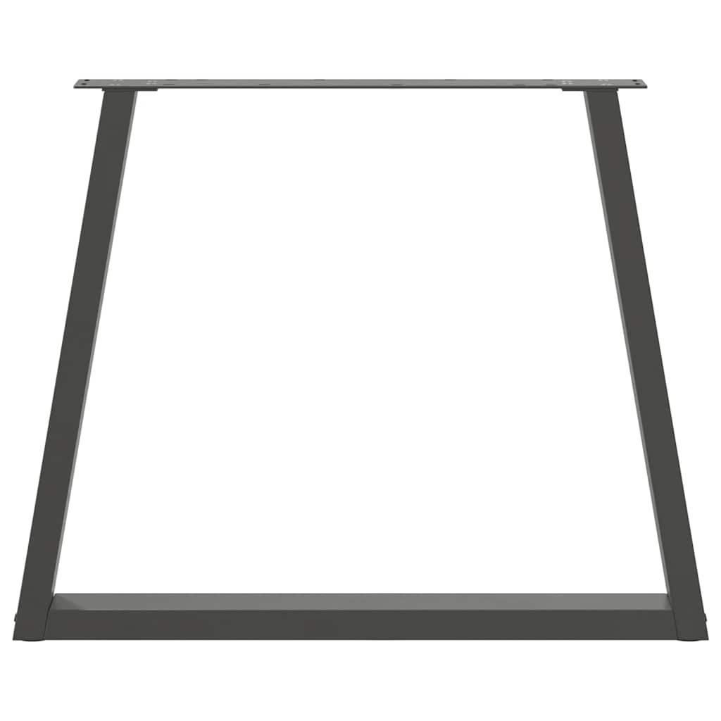 Gambe Tavolo Pranzo a V 3 pz Antracite 70x(72-73,3)cm Acciaio - homemem39