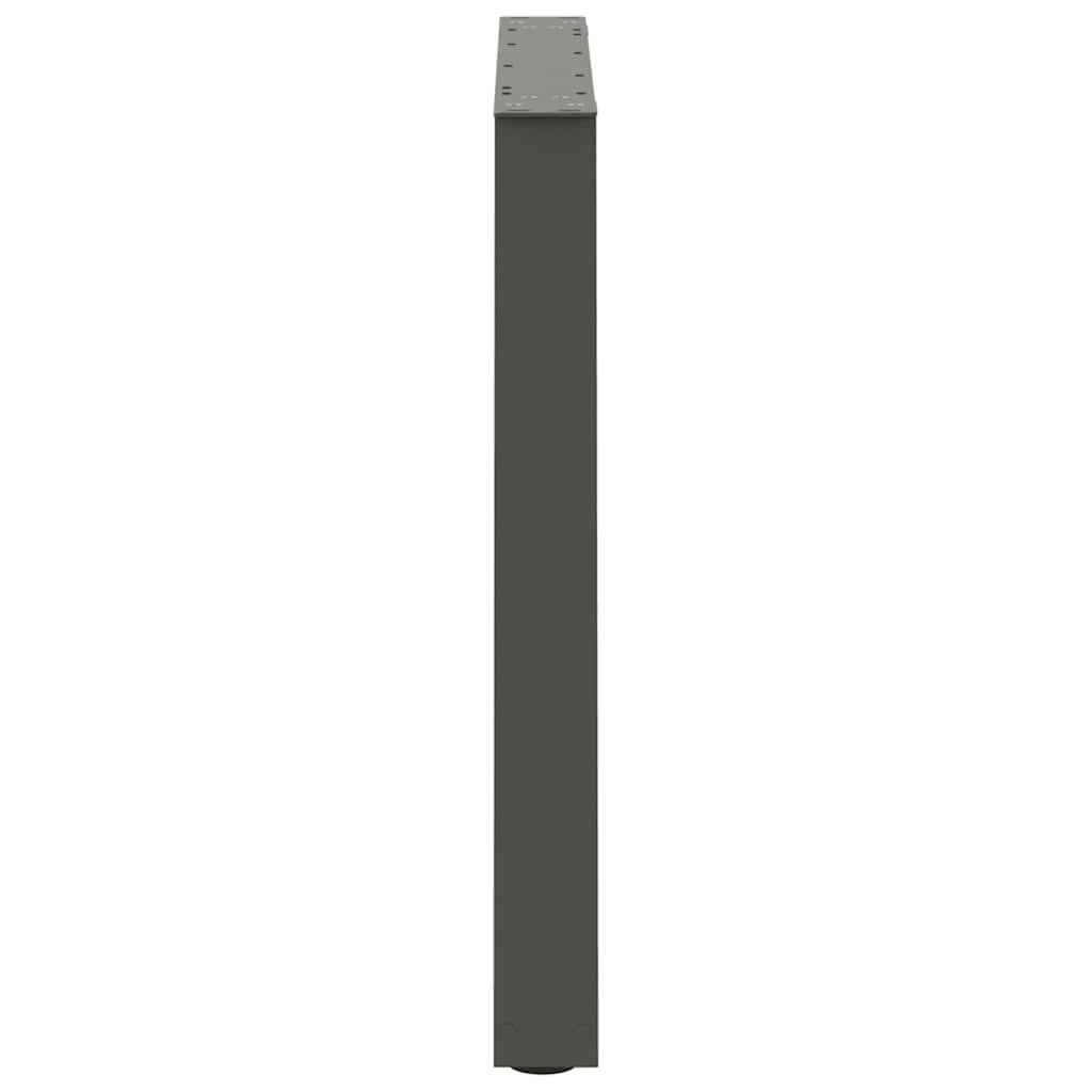 Gambe Tavolo Pranzo a V 3 pz Antracite 70x(72-73,3)cm Acciaio - homemem39