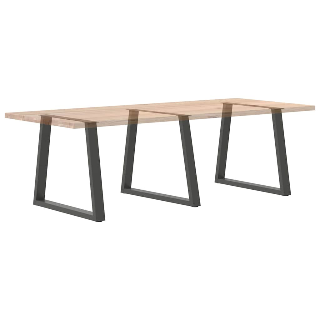 Gambe Tavolo Pranzo a V 3 pz Antracite 70x(72-73,3)cm Acciaio - homemem39