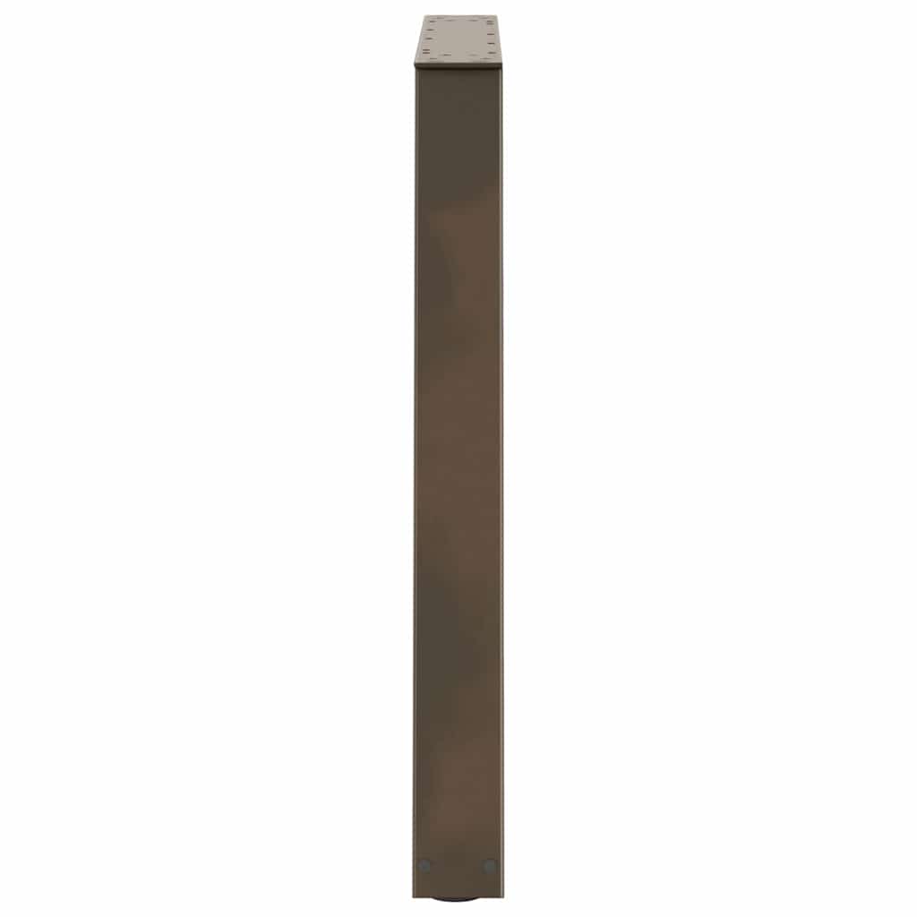 Gambe per Tavolo Pranzo a V 3pz Naturale 70x(72-73,3)cm Acciaio - homemem39