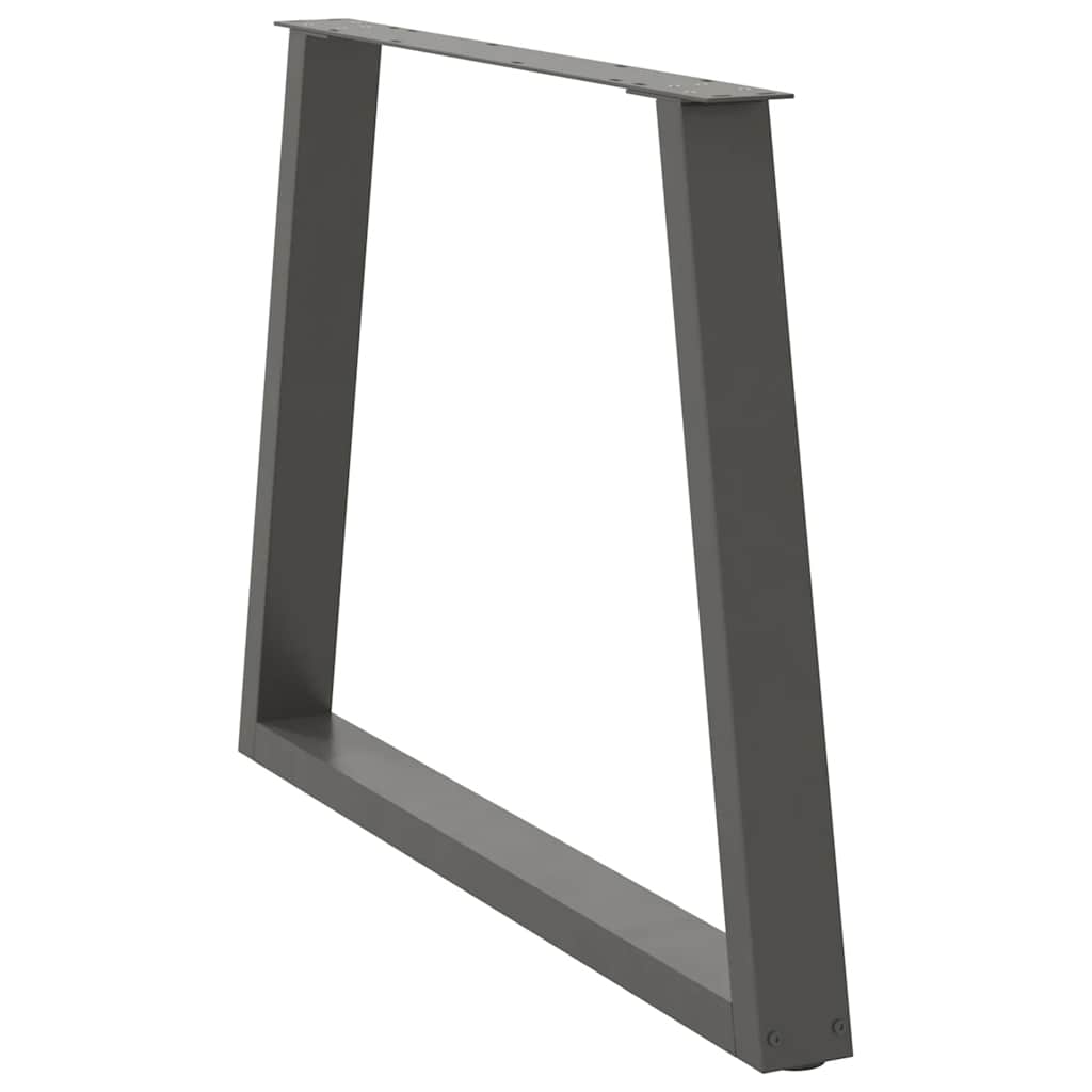 Gambe Tavolo Pranzo a V 3 pz Antracite 90x(72-73,3)cm Acciaio - homemem39