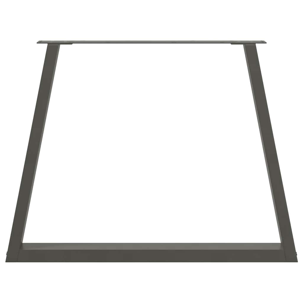Gambe Tavolo Pranzo a V 3 pz Antracite 90x(72-73,3)cm Acciaio - homemem39