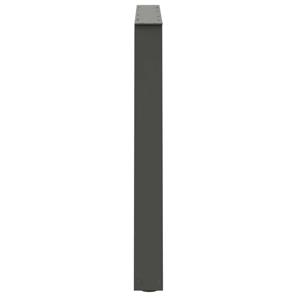 Gambe Tavolo Pranzo a V 3 pz Antracite 90x(72-73,3)cm Acciaio - homemem39