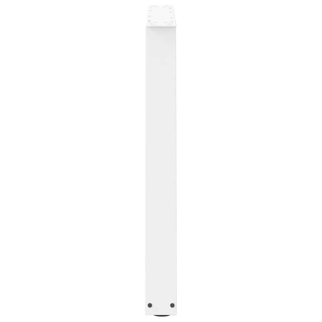 Gambe per Tavolo Pranzo a V 3 pz Bianco 100x(72-73,3)cm Acciaio - homemem39
