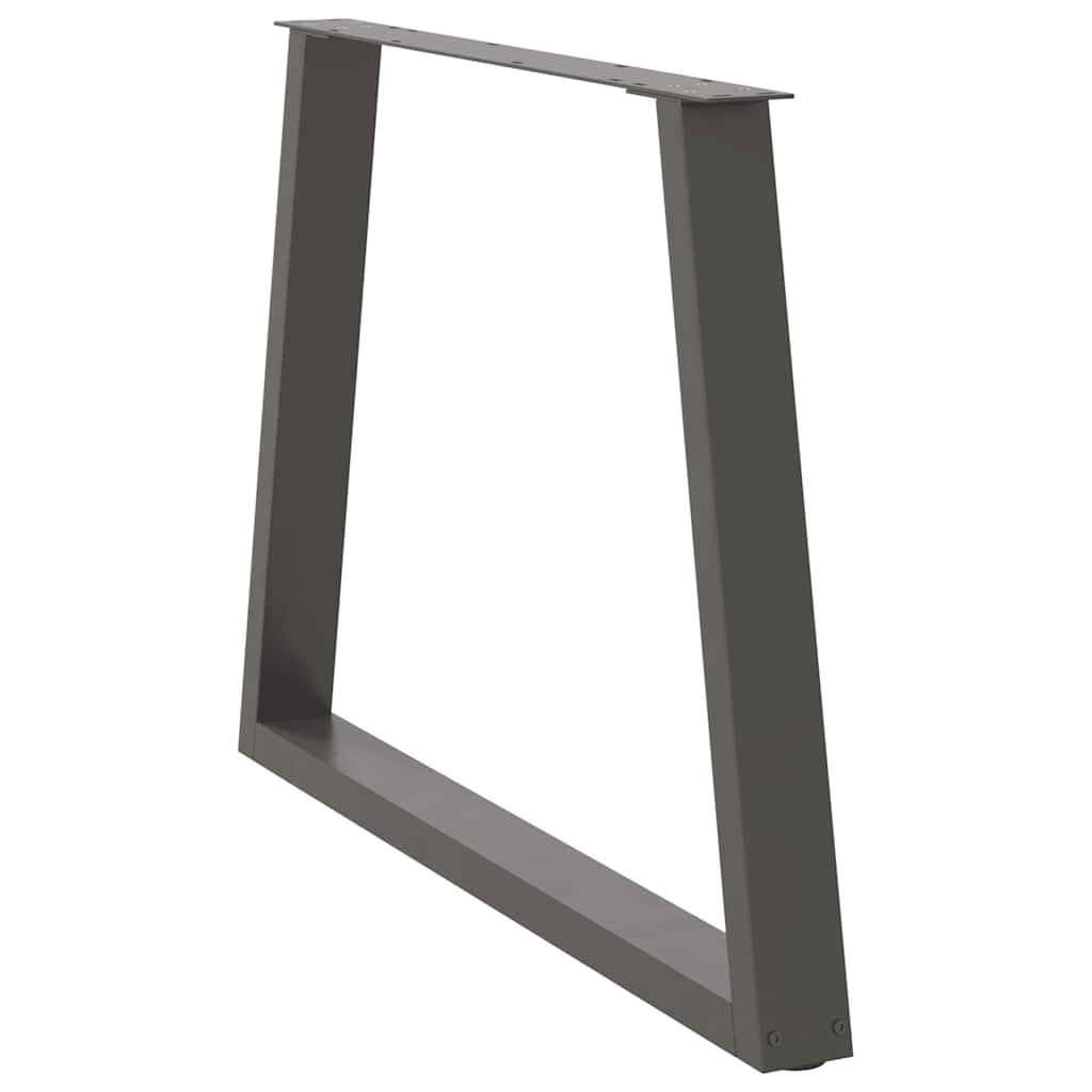 Gambe Tavolo Pranzo a V 3 pz Antracite 100x(72-73,3)cm Acciaio - homemem39