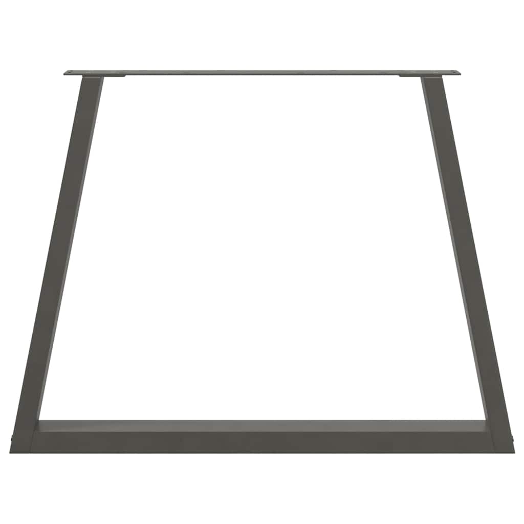Gambe Tavolo Pranzo a V 3 pz Antracite 100x(72-73,3)cm Acciaio - homemem39