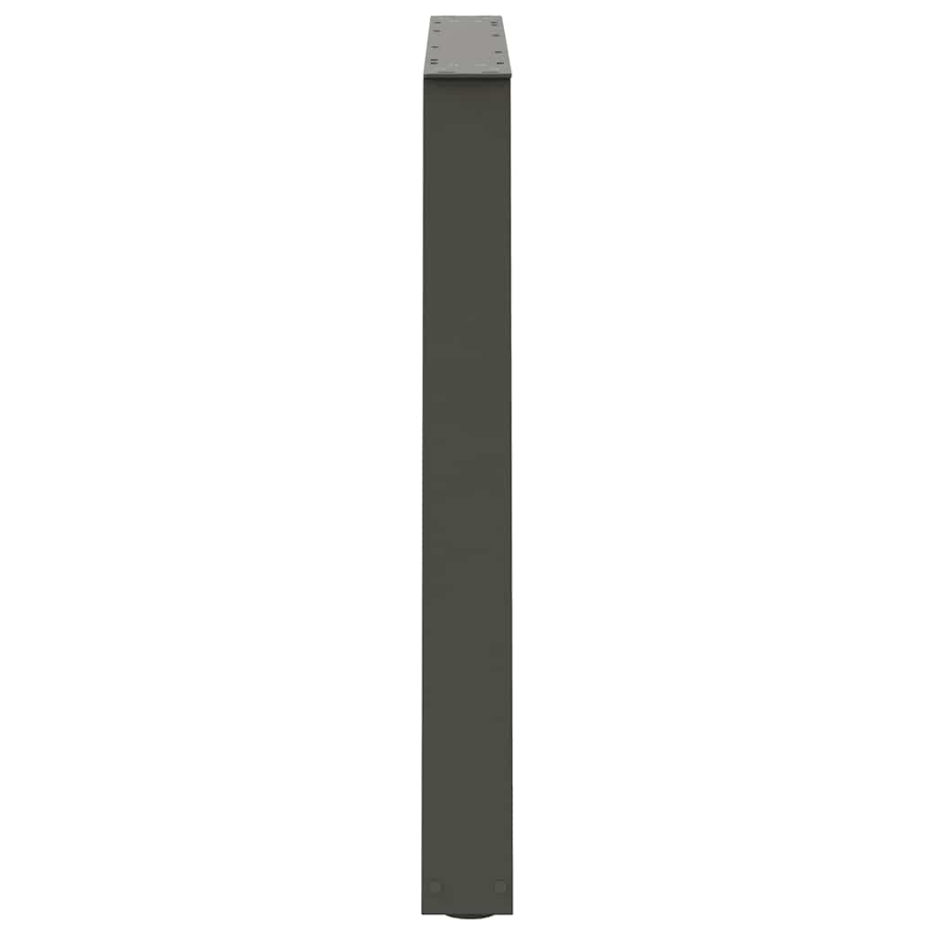 Gambe Tavolo Pranzo a V 3 pz Antracite 100x(72-73,3)cm Acciaio - homemem39