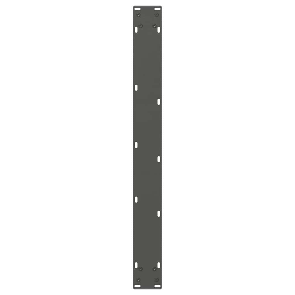 Gambe Tavolo Pranzo a V 3 pz Antracite 100x(72-73,3)cm Acciaio - homemem39