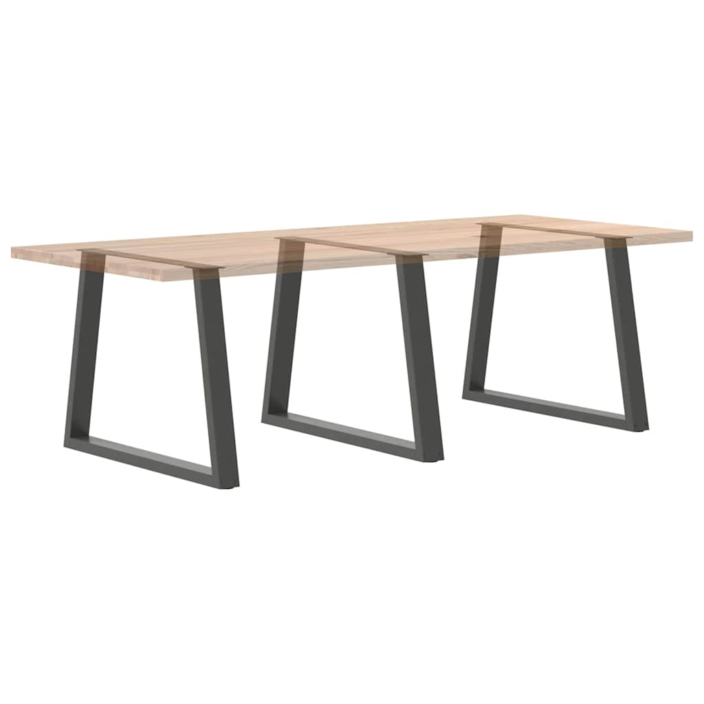 Gambe Tavolo Pranzo a V 3 pz Antracite 100x(72-73,3)cm Acciaio - homemem39