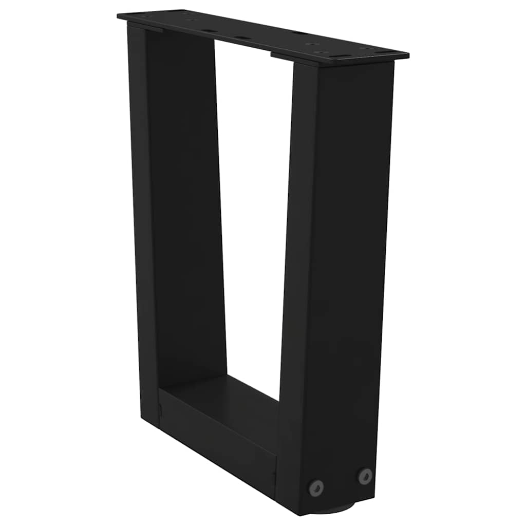 Gambe per Tavolo da Pranzo a V 2 pz Nero 30x(30-31,3)cm Acciaio - homemem39