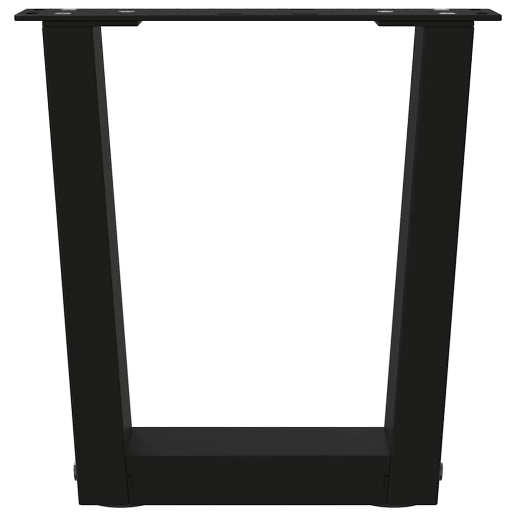 Gambe per Tavolo da Pranzo a V 2 pz Nero 30x(30-31,3)cm Acciaio - homemem39