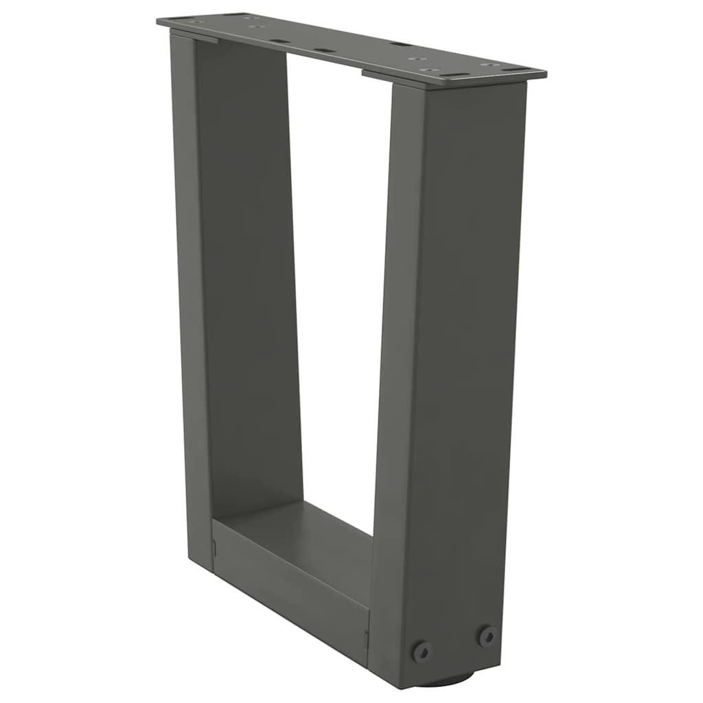 Gambe Tavolo Pranzo a V 2 pz Antracite 30x(30-31,3)cm Acciaio - homemem39