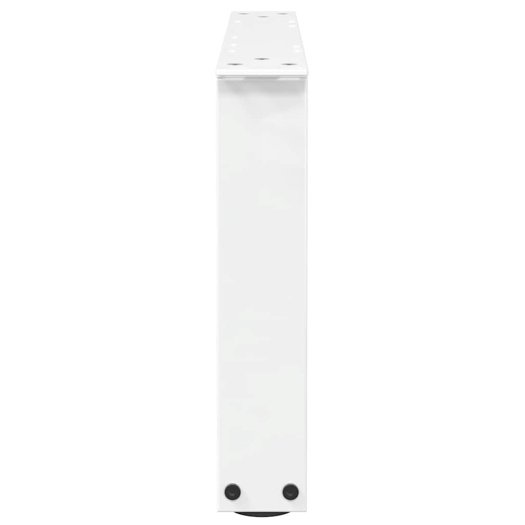 Gambe per Tavolo Pranzo a V 2 pz Bianco 50x(30-31,3)cm Acciaio - homemem39