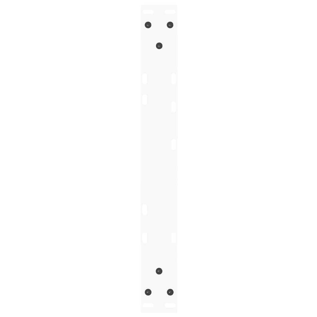 Gambe per Tavolo Pranzo a V 2 pz Bianco 50x(30-31,3)cm Acciaio - homemem39