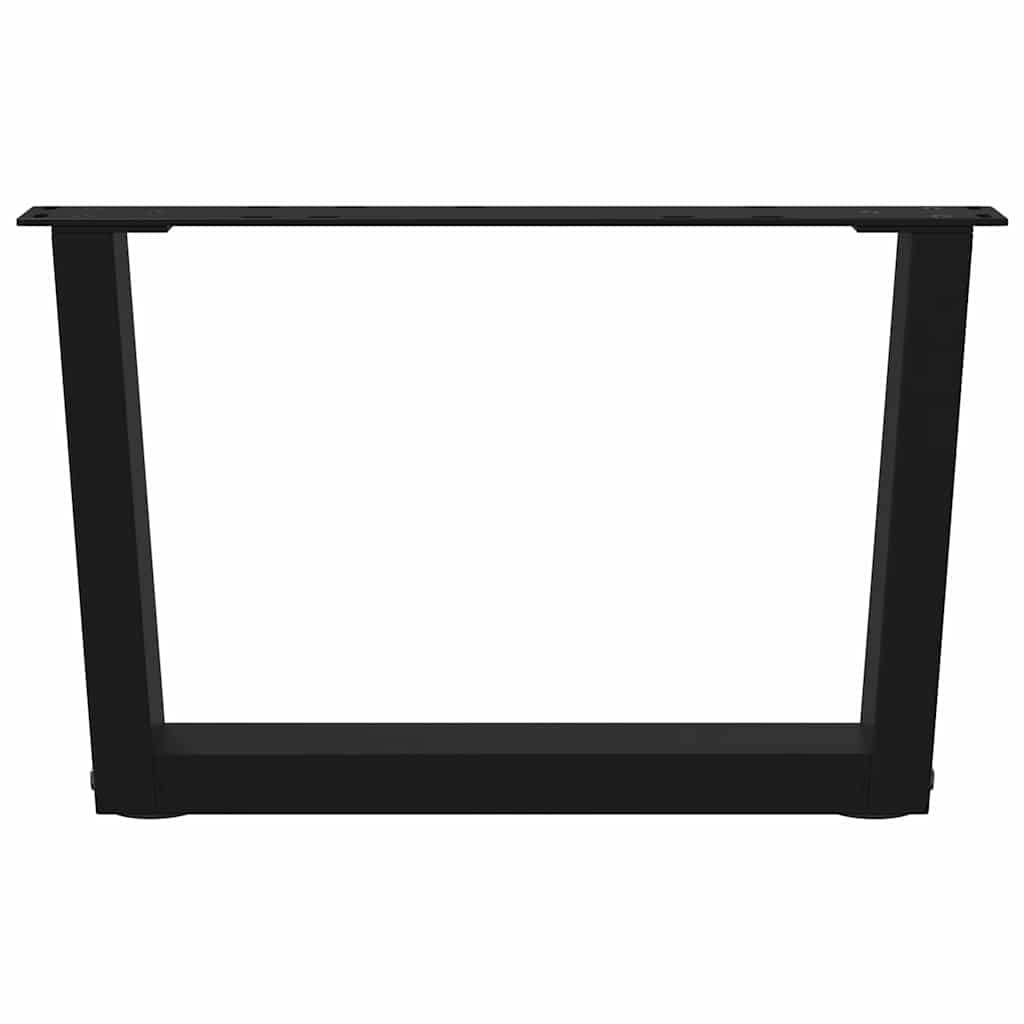 Gambe per Tavolo da Pranzo a V 2 pz Nero 60x(30-31,3)cm Acciaio - homemem39