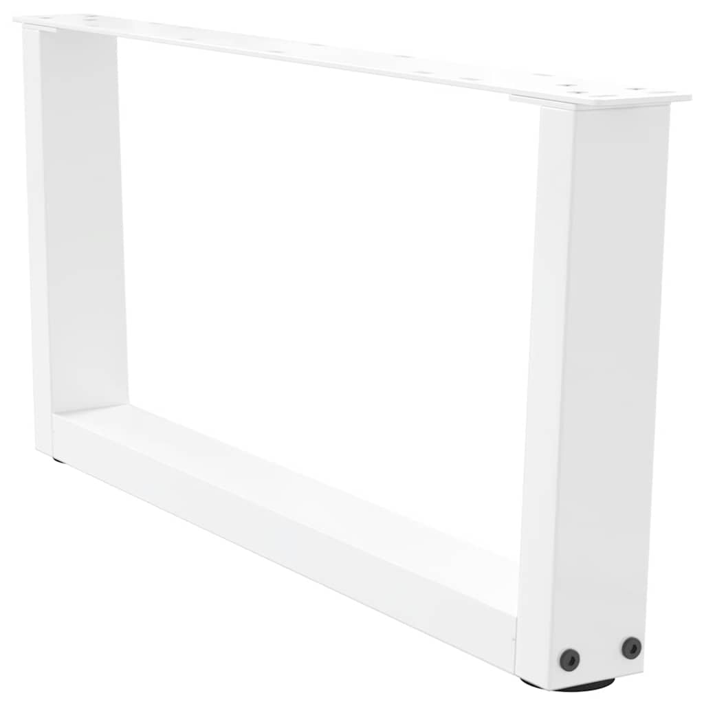 Gambe per Tavolo Pranzo a V 2 pz Bianco 70x(30-31,3)cm Acciaio - homemem39