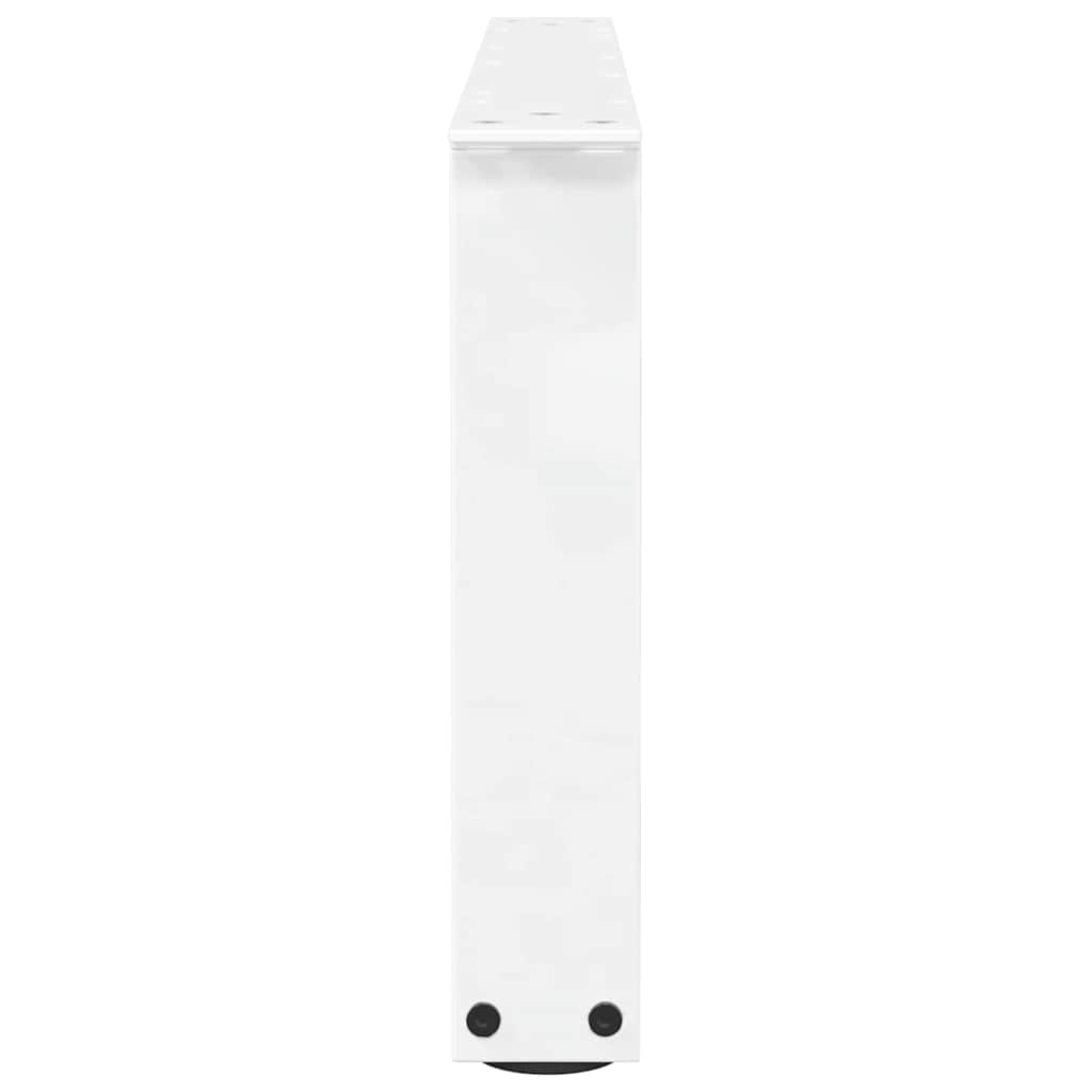 Gambe per Tavolo Pranzo a V 2 pz Bianco 70x(30-31,3)cm Acciaio - homemem39