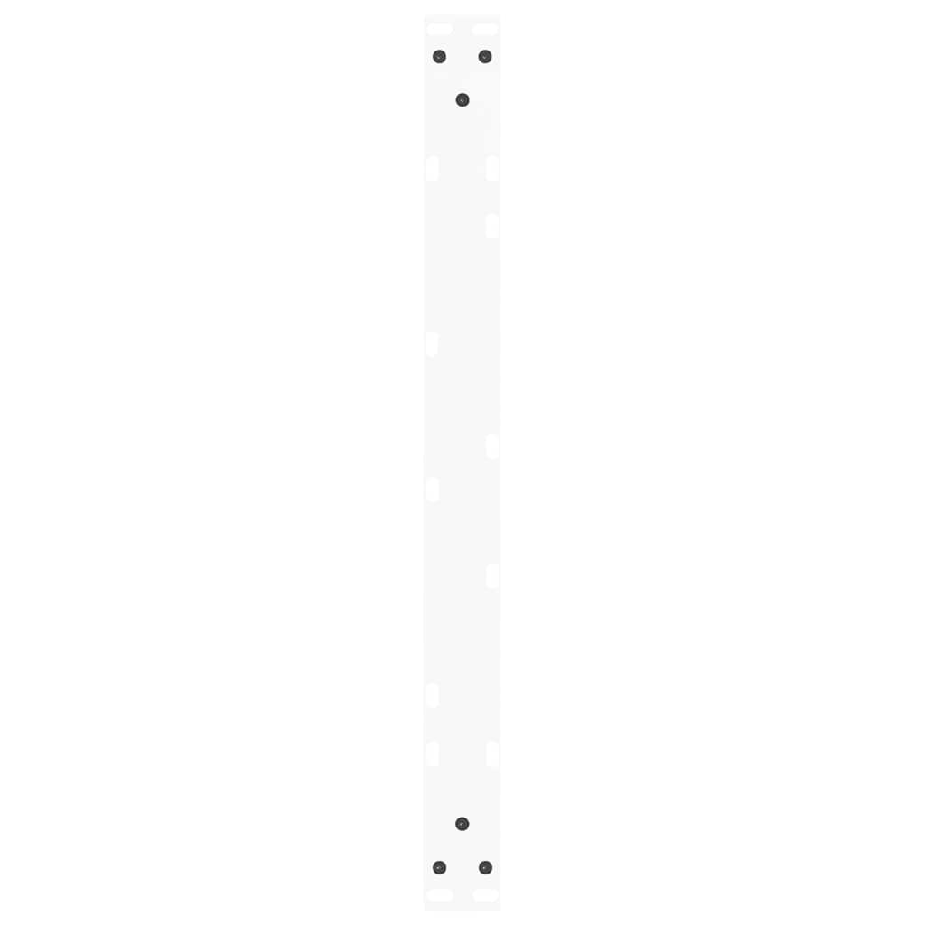 Gambe per Tavolo Pranzo a V 2 pz Bianco 70x(30-31,3)cm Acciaio - homemem39