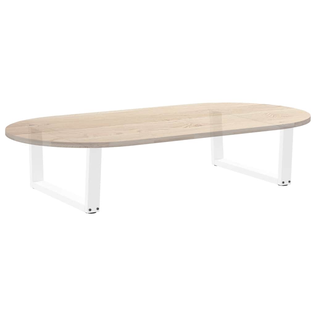 Gambe per Tavolo Pranzo a V 2 pz Bianco 70x(30-31,3)cm Acciaio - homemem39