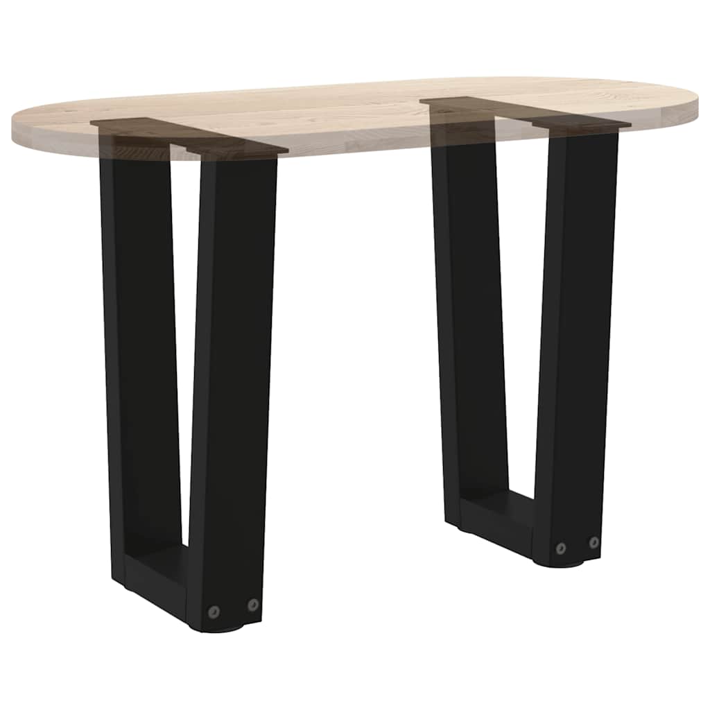 Gambe per Tavolo da Pranzo a V 2 pz Nero 38x(42-43,3)cm Acciaio - homemem39
