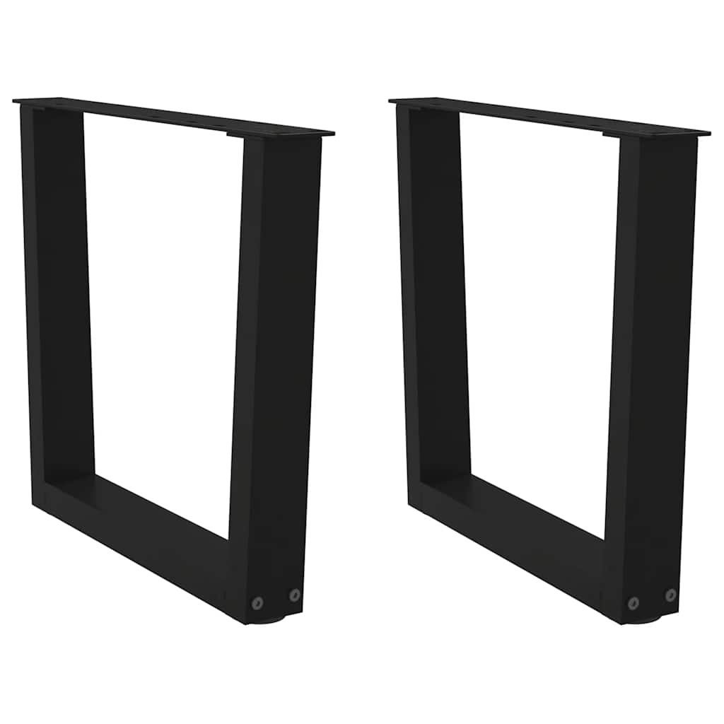 Gambe per Tavolo da Pranzo a V 2 pz Nero 50x(42-43,3)cm Acciaio - homemem39