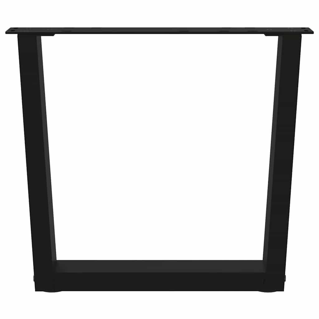 Gambe per Tavolo da Pranzo a V 2 pz Nero 50x(42-43,3)cm Acciaio - homemem39