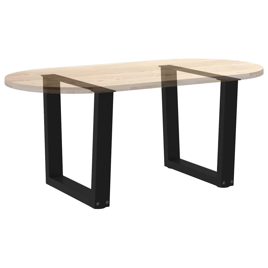 Gambe per Tavolo da Pranzo a V 2 pz Nero 50x(42-43,3)cm Acciaio - homemem39