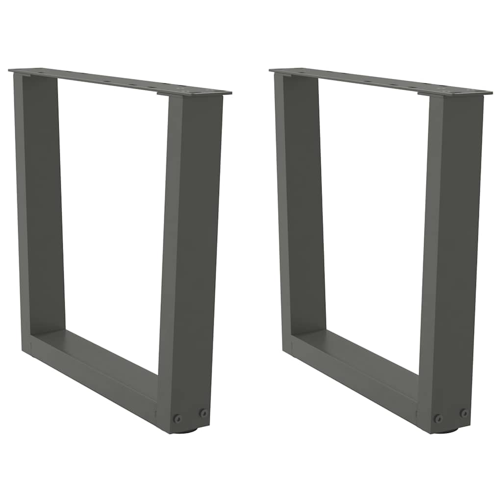 Gambe Tavolo Pranzo a V 2 pz Antracite 50x(42-43,3)cm Acciaio - homemem39