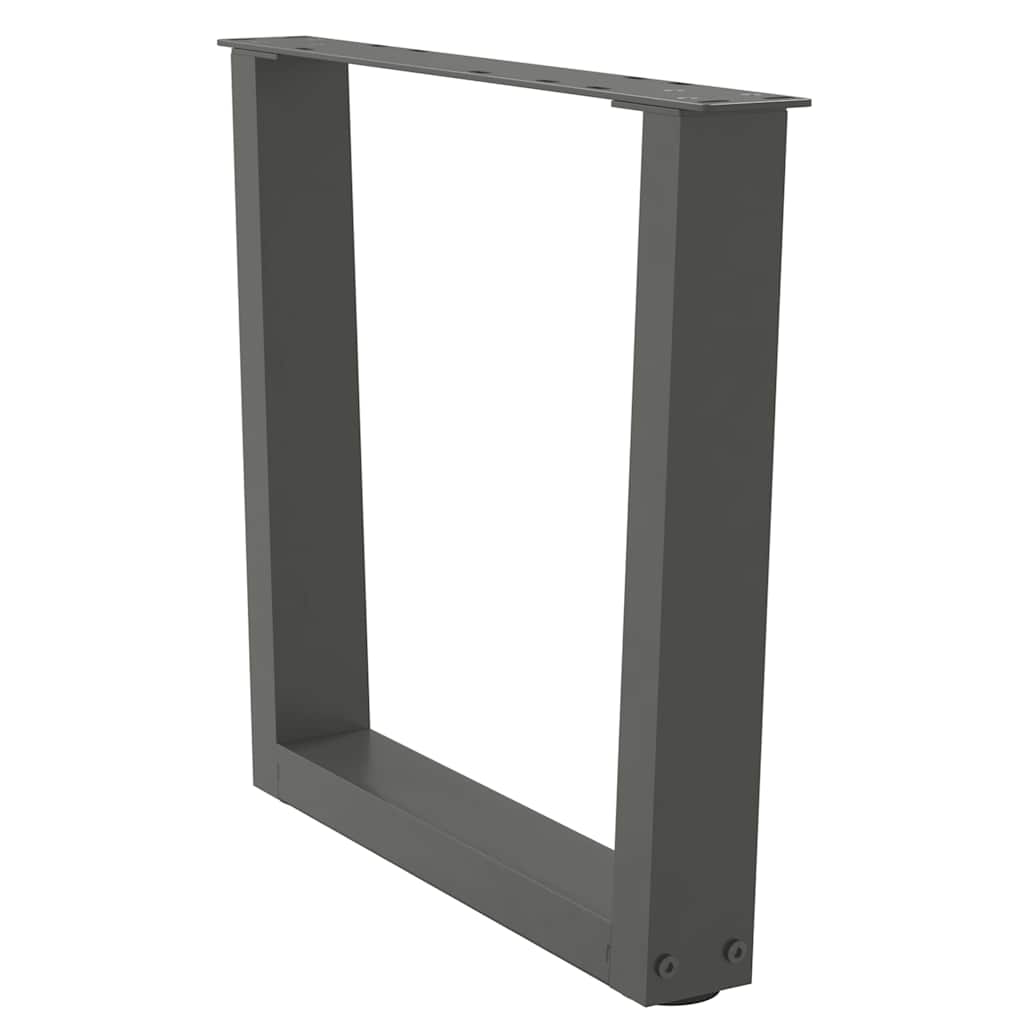 Gambe Tavolo Pranzo a V 2 pz Antracite 50x(42-43,3)cm Acciaio - homemem39