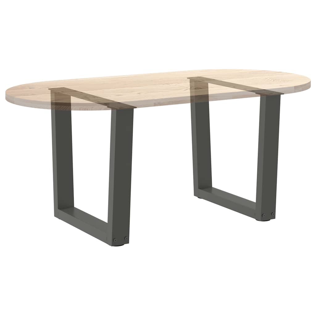 Gambe Tavolo Pranzo a V 2 pz Antracite 50x(42-43,3)cm Acciaio - homemem39