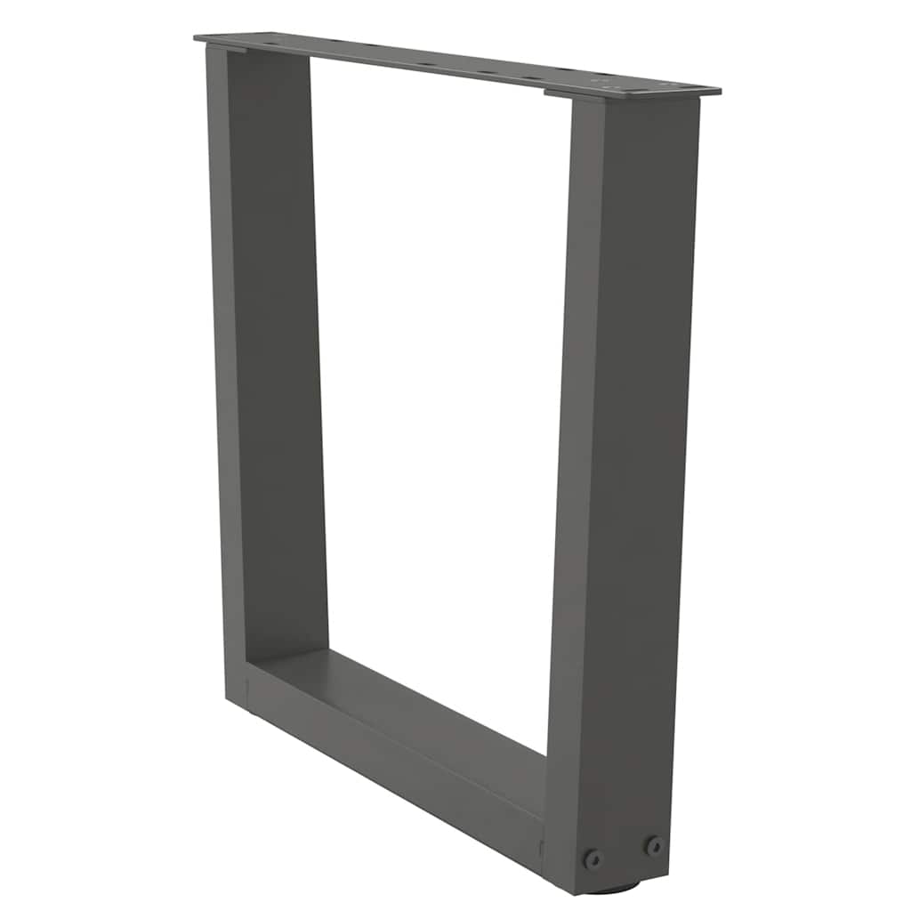 Gambe Tavolo Pranzo a V 2 pz Antracite 60x(42-43,3)cm Acciaio - homemem39