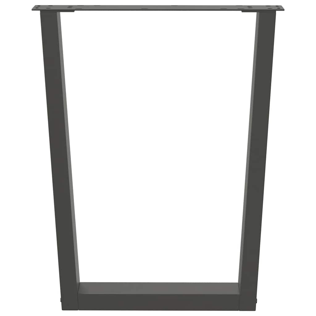 Gambe Tavolo Pranzo a V 2 pz Antracite 70x(72-73,3)cm Acciaio - homemem39