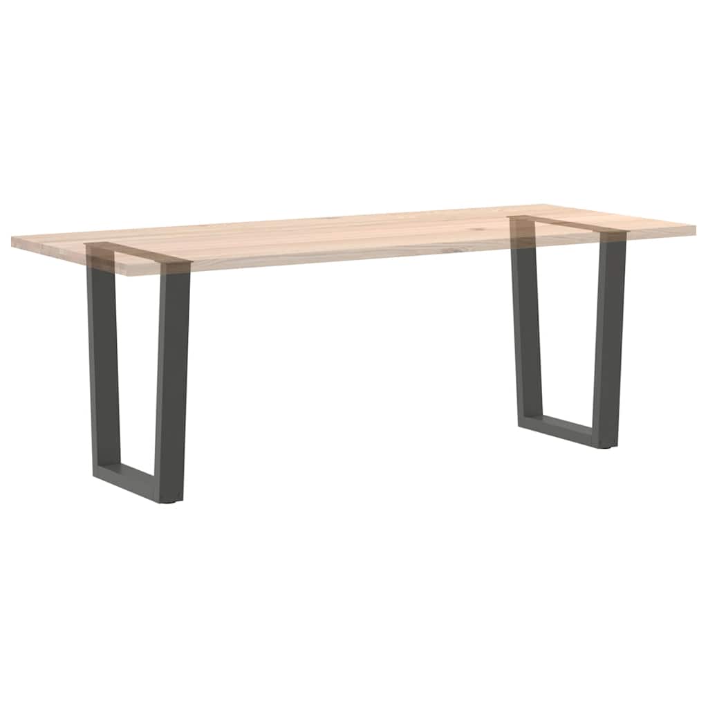 Gambe Tavolo Pranzo a V 2 pz Antracite 70x(72-73,3)cm Acciaio - homemem39