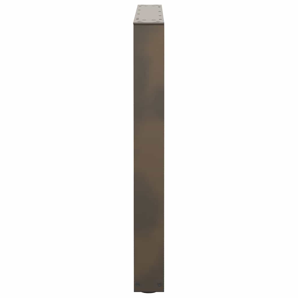 Gambe per Tavolo Pranzo a V 2pz Naturale 80x(72-73,3)cm Acciaio - homemem39