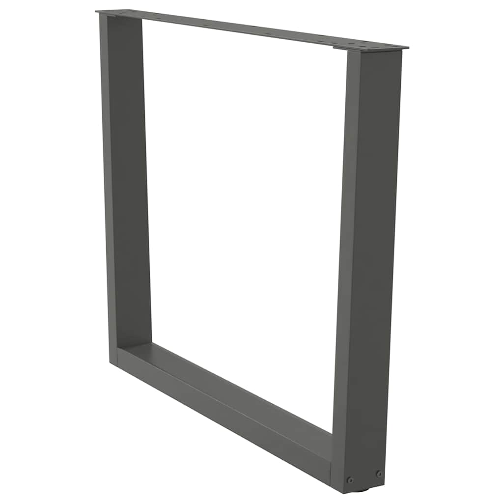 Gambe Tavolo Pranzo a V 2 pz Antracite 100x(72-73,3)cm Acciaio - homemem39